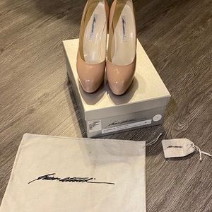 Brian Atwood Scarpa Pump 38 Cappuccino Nude